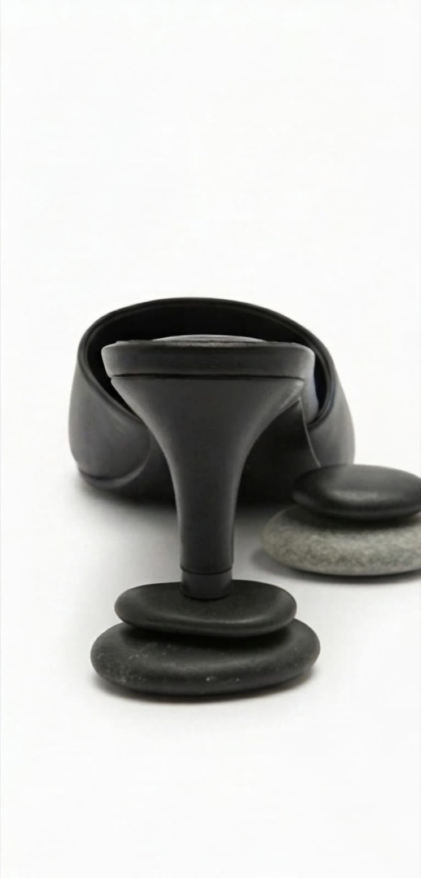 DAN! Onyx Heel Mule in Black — view 2