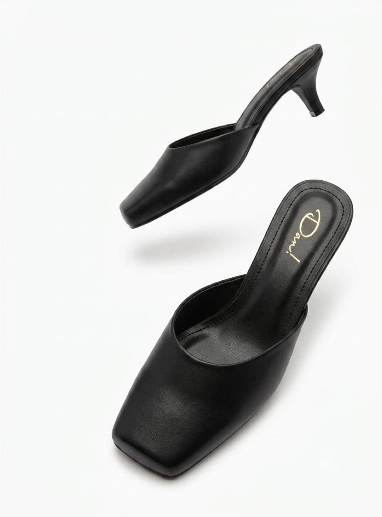 DAN! Onyx Heel Mule in Black