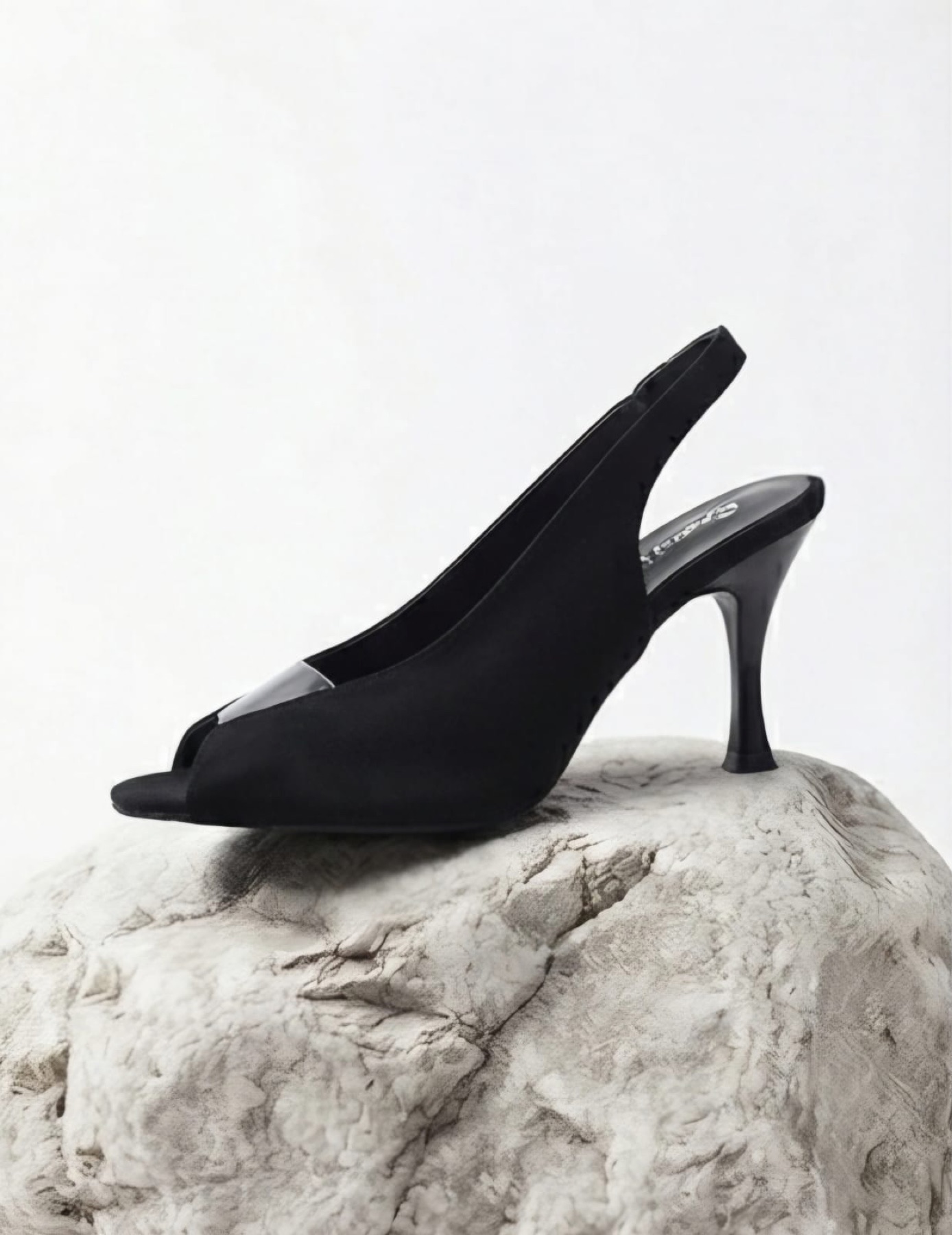 DAN! Suede Slingback Heel in Black — view 2