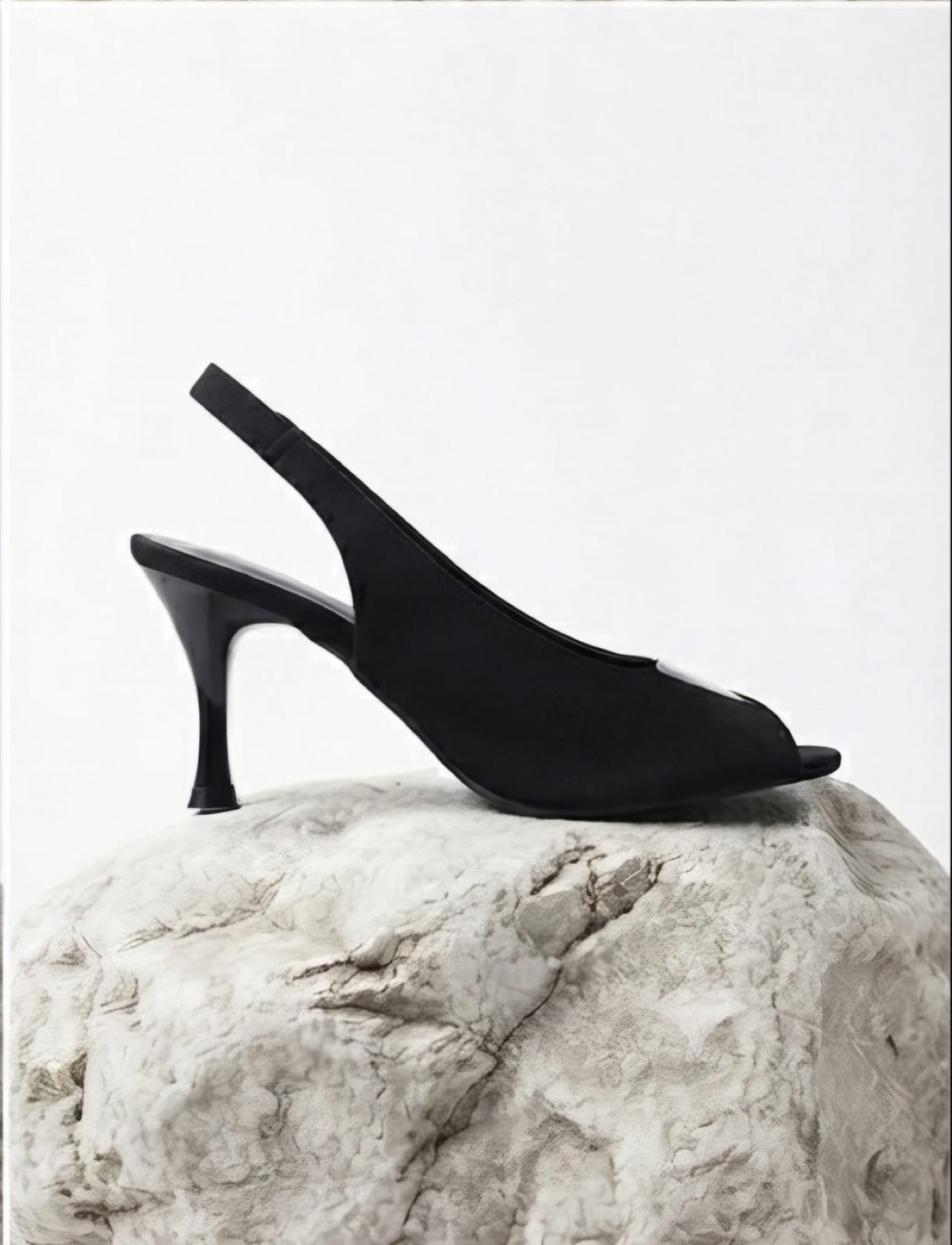 DAN! Suede Slingback Heel in Black — view 4