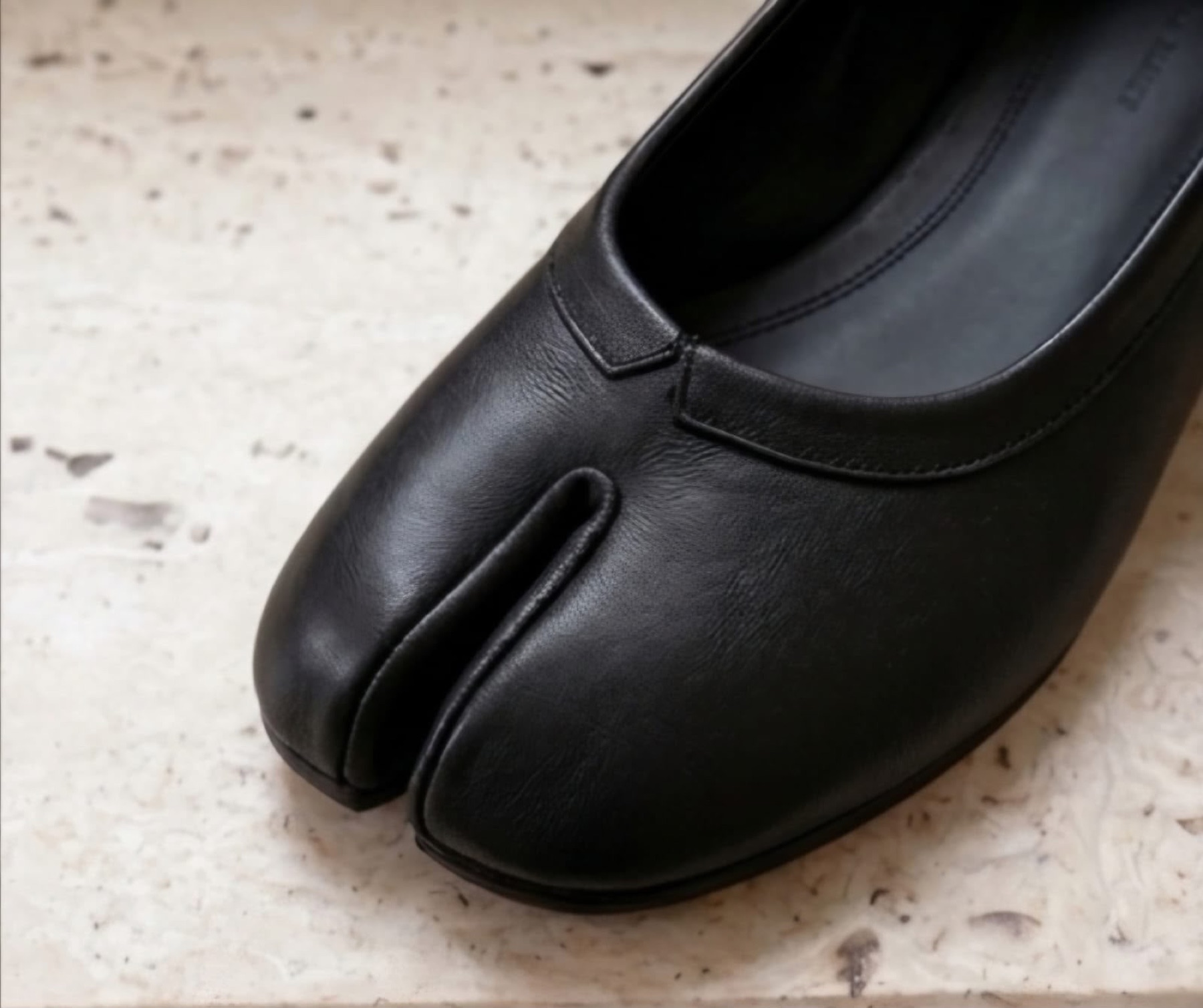 DAN! Tabi Ballet Flats in Black — view 2