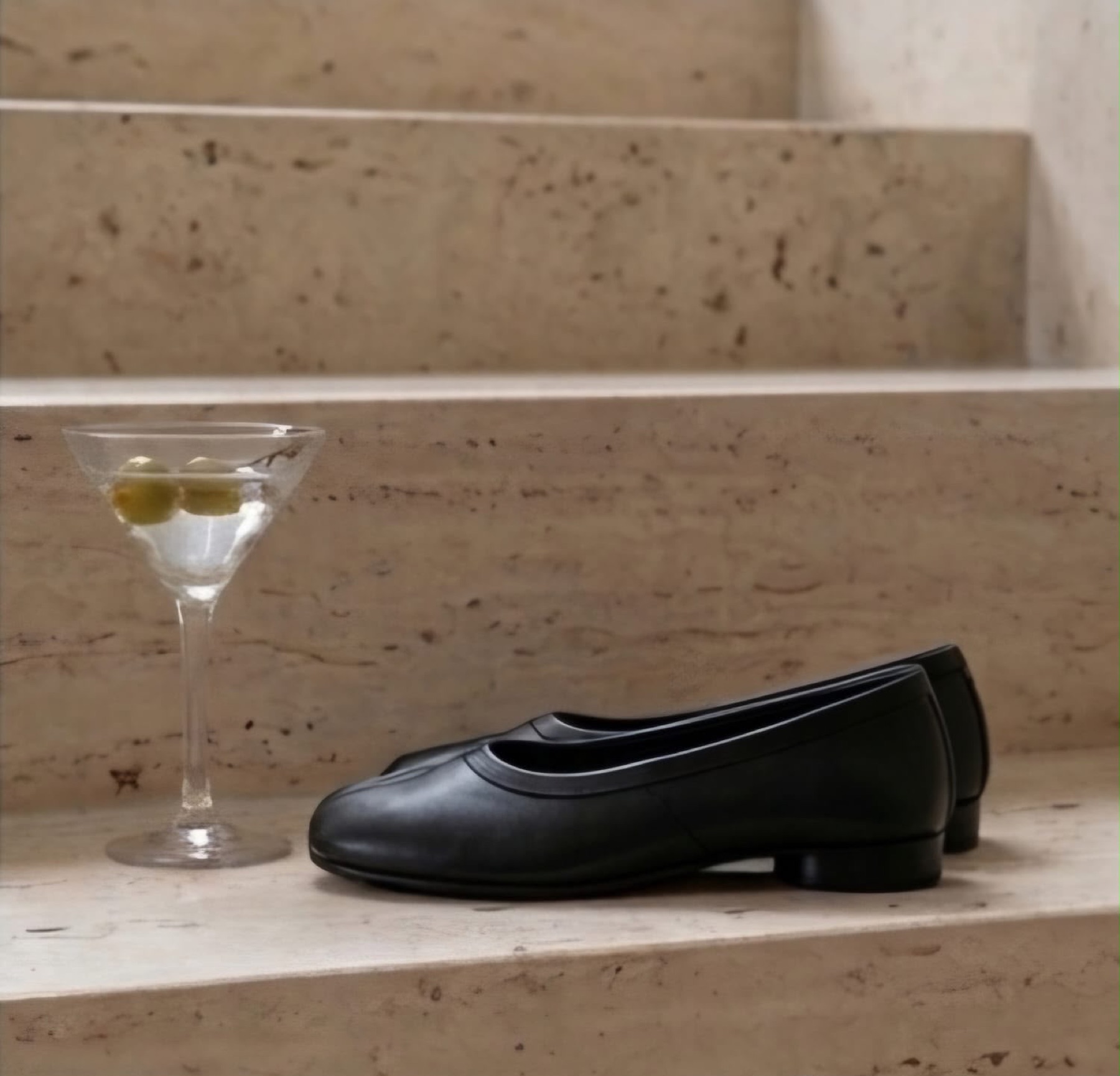 DAN! Tabi Ballet Flats in Black — view 3