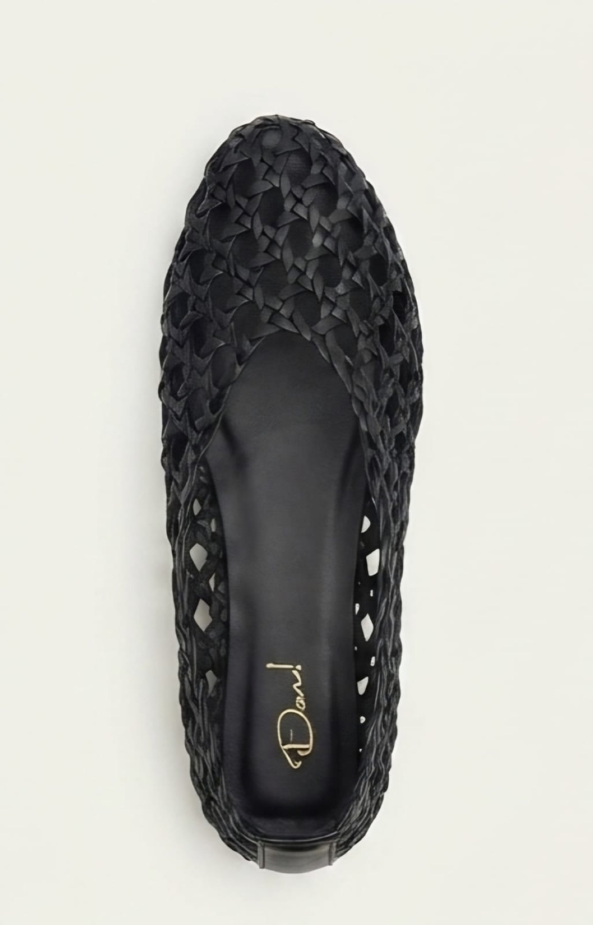 The DAN! Woven Ballet Flat in Black